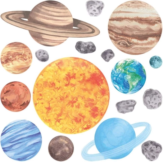 Izobraževalna dekoracija z vsemi planeti