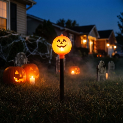 Halloweenska vbodna svetilka v obliki buče na baterije