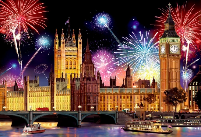 Colourful night-time London