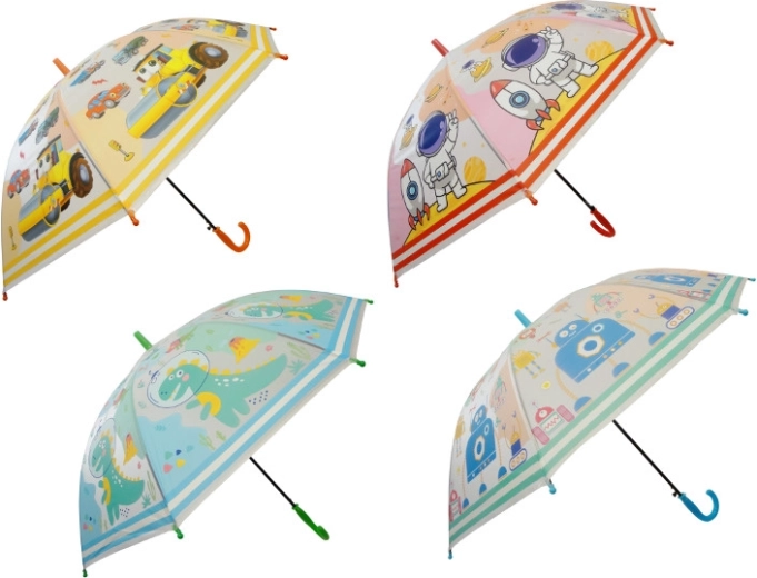 Otroški samodejni dežnik, barvit
