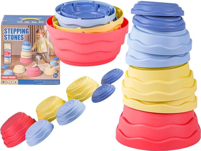 Senzorična ravnotežna pot za otroke – ravnotežni kamni 7 kosov