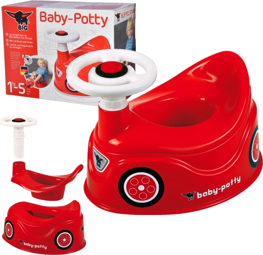 Otroški kahliček v obliki avtomobila BIG New Bobby Car z volanom in hupo