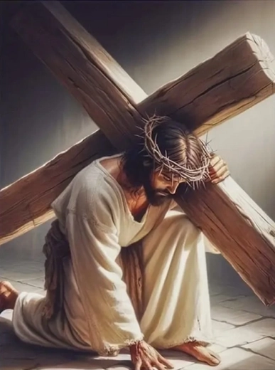 Norimpex diamond painting The Fall of Jesus on the Way of the Cross 30 × 40 cm