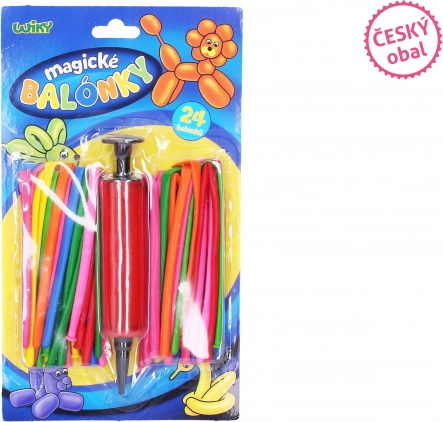 Magični balončki set 24 kos s pumpico – češka embalaža