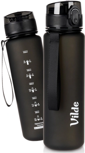 Vilde črna steklenica za vodo 650 ml