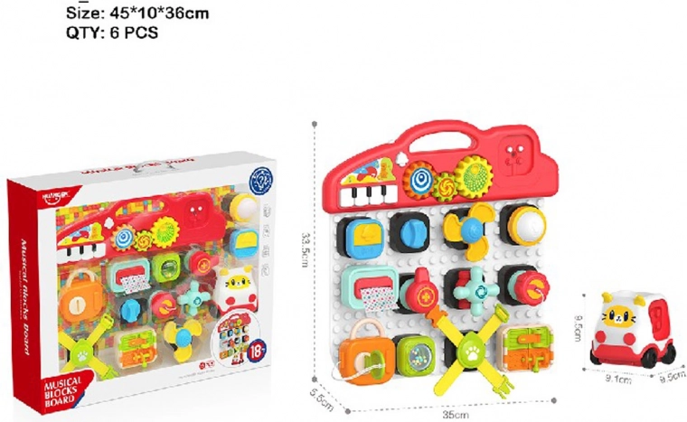 Multifunctional interactive board with accessories for children