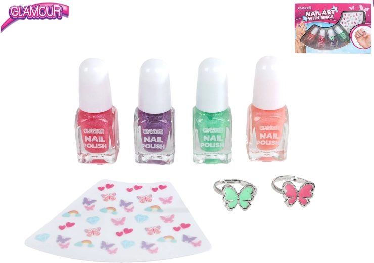 Glamour lepotni set za nohte v škatlici