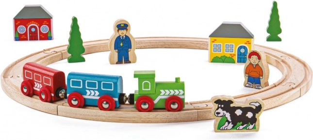 Bigjigs Rail moja prva lesena vlakovna proga, 19 delov