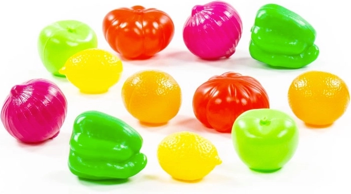 set živil iz narave – sadje in zelenjava 6 cm, 12 kosov