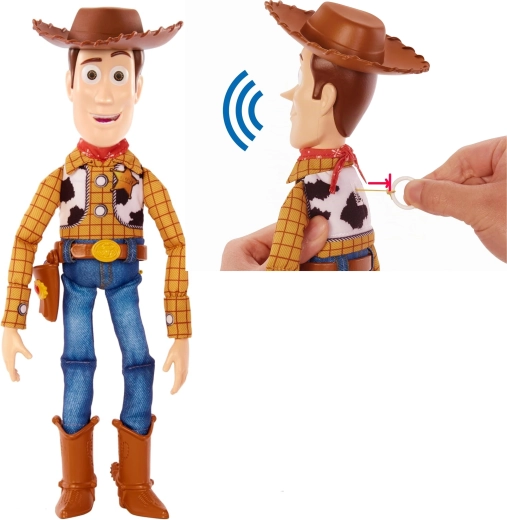Mattel Disney Toy Story interaktivna mehka figurica Woody 31 cm (angleška različica) - 1 kos