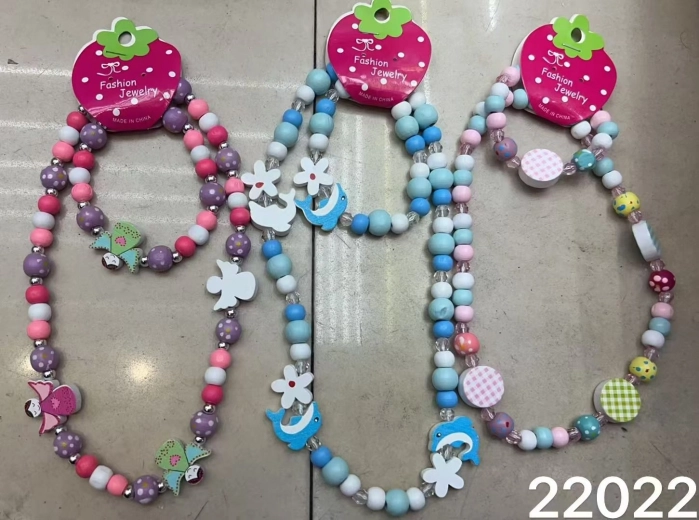 Lesene kroglice set ogrlice in zapestnice