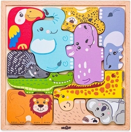 Woodyland lesena sestavljanka živali