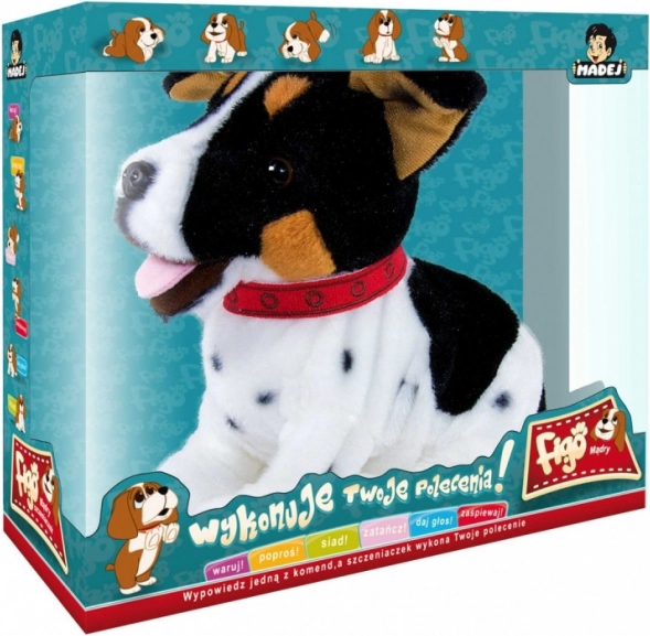 Figo interaktivni maskota Jack Russell terier pes, ki se odziva na ukaze