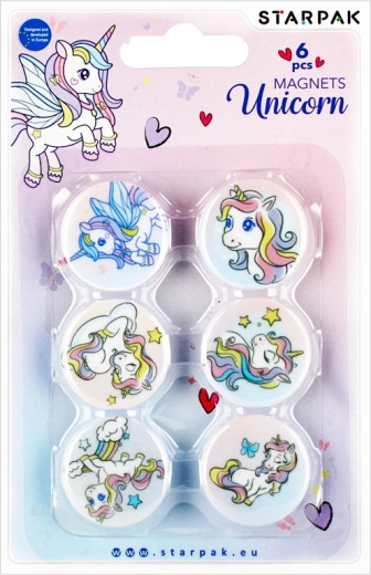 Starpak unicorn-themed magnets - set of 6 pcs