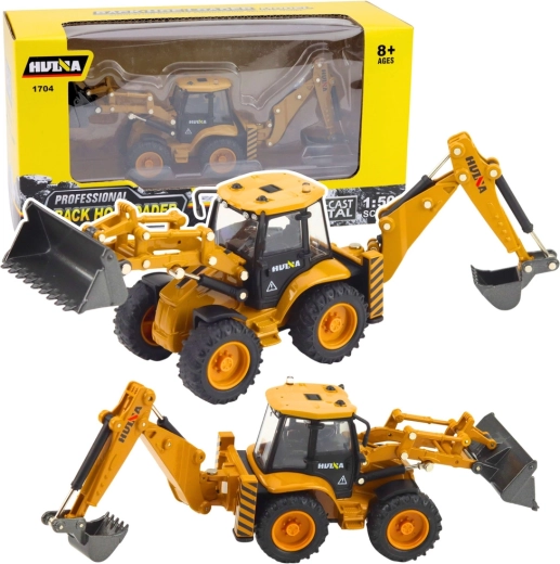 Kovinski model rovokopača Huina v rumeni izvedbi 1:50