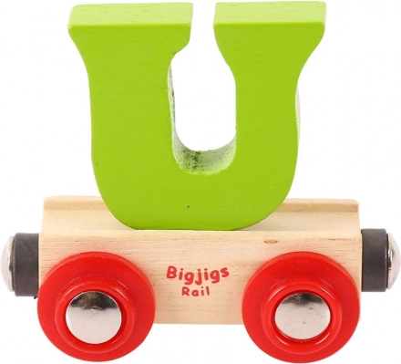 Bigjigs Rail lesen vagonček s črko U