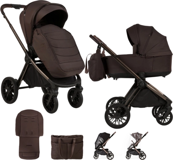 Adamex combination stroller Bianco New Chocolate Brown 2 in 1