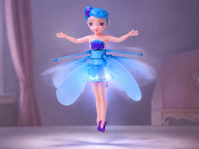 LED light and spinning wings for a magical effect