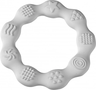 silikonski grizalo krog – belo