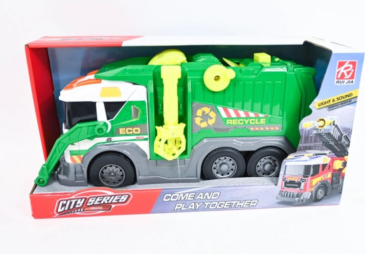 Garbage truck with light and sound - 1 piece