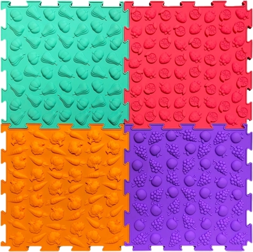 Različne teksture za masažo in taktilno stimulacijo