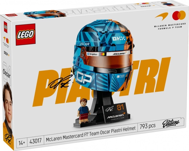 LEGO čelada Oscarja Piastrija McLaren Mastercard F1 Team