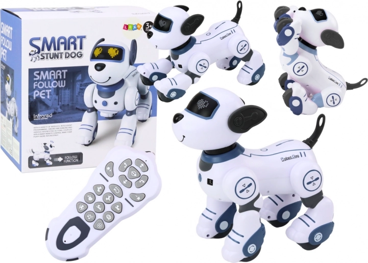 Daljinsko voden interaktivni robot Pes pleše in izpolnjuje ukaze Blue