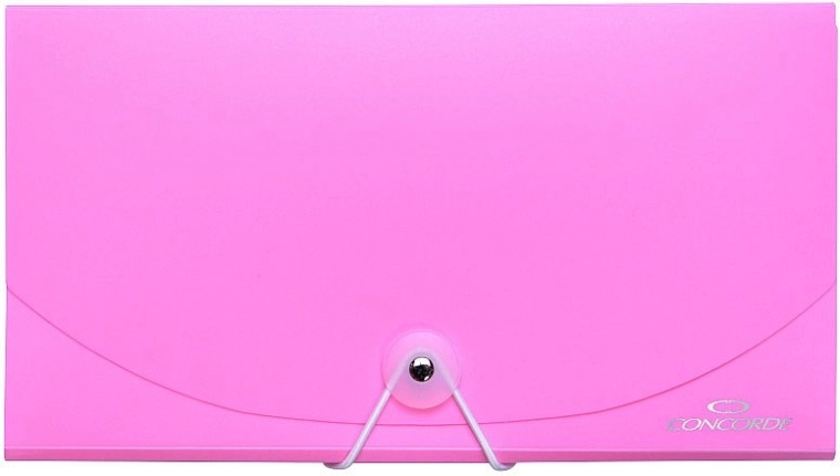 Mape za dokumente z elastiko DL, 13 žepov, pastelno rožnata