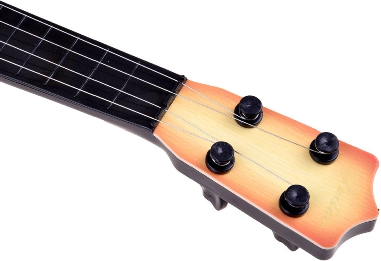 4 metal strings and tuning pegs