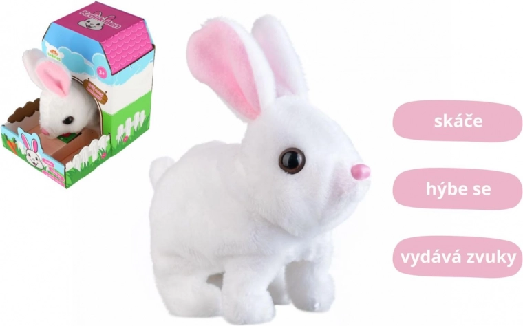 plišasti zajček BEN znamke TEDDIES – skače in govori