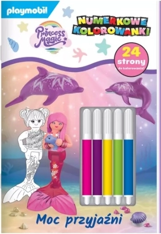 Playmobil Princess Magic pobarvanke po številkah s flomastri