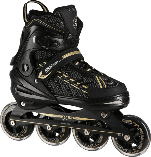 Rolerji Nils Extreme črno‑zlati – L (39–42)