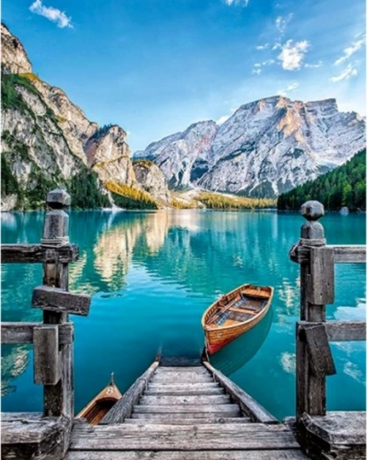 Canvas painting by numbers on a frame 40 × 50 cm – pier