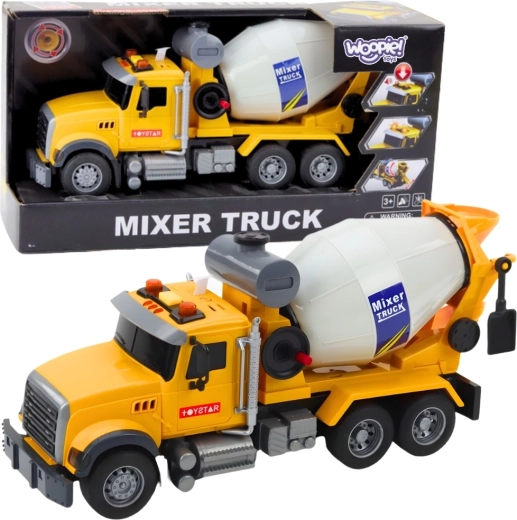 Woopie rumena mešalnica z vrtljivim bobnom, lučmi in zvoki