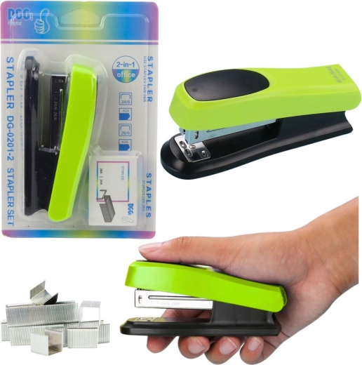 Zeleni namizni spenjač za 30 listov s kompletom sponk