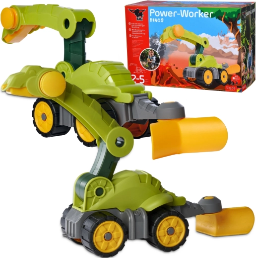 BIG Peščena igrača Dino vozilo Power Worker