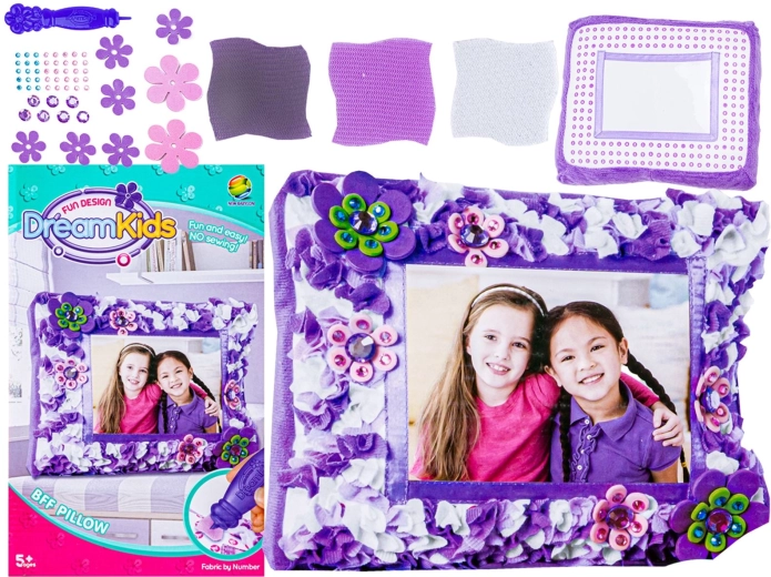 Creative DIY kit – photo frame to decorate and a pillow