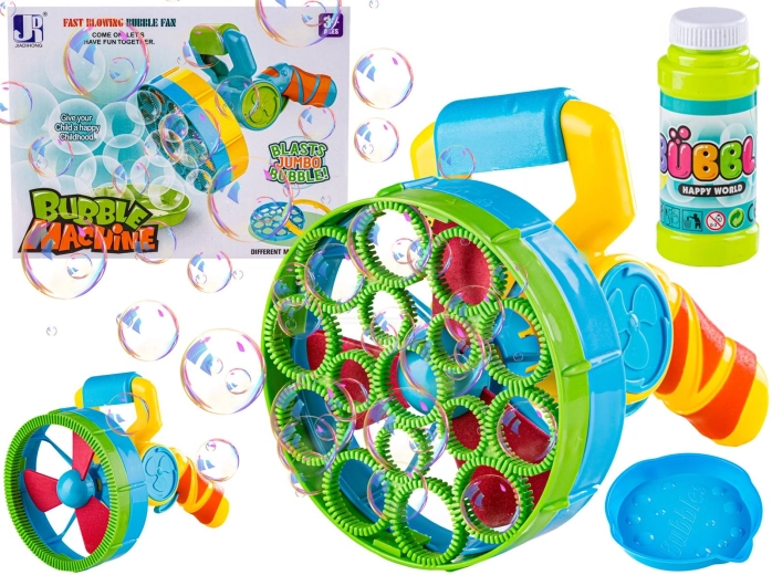 Automatic soap bubble machine with fan and refill - 1 piece