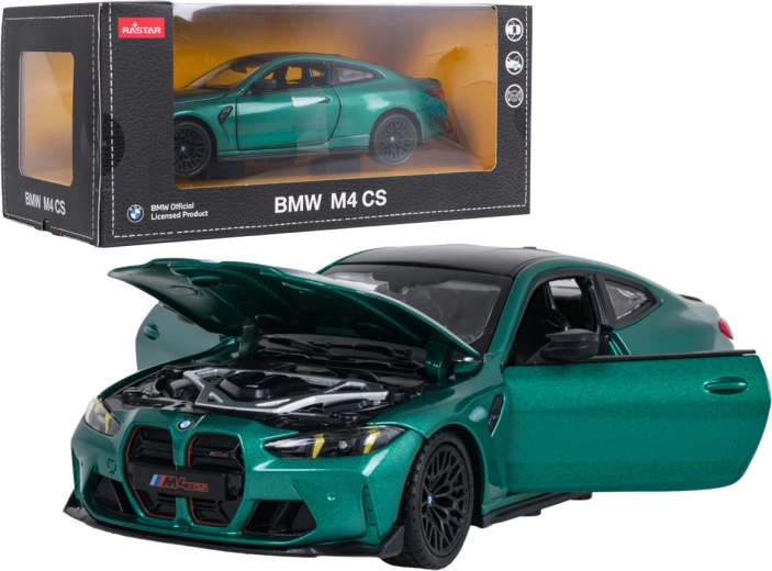 Kovinski model BMW M4 CS RASTAR v merilu 1:24, zelen