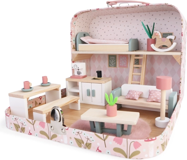 2Kids Toys hišica za punčke v kovčku – kuhinja