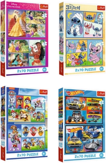 Sestavljanka 2×70 koščkov – različni motivi