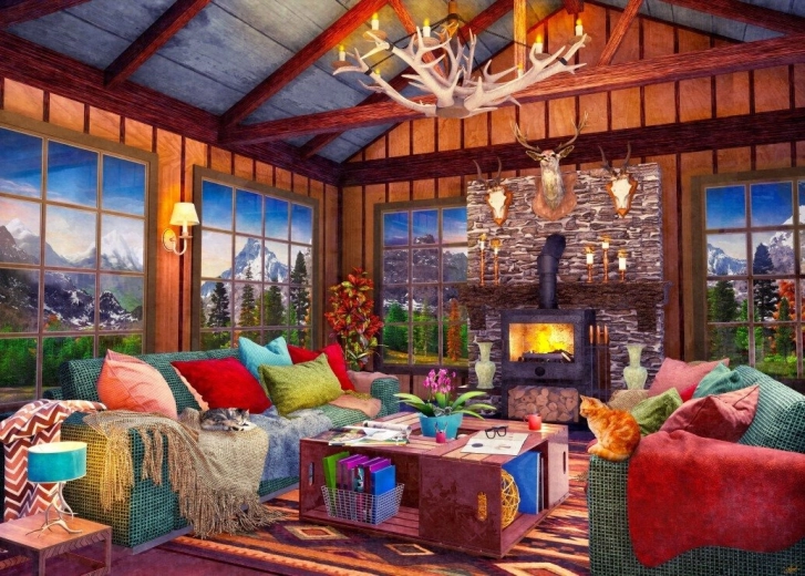 Sestavljanka Počitniška koča 500 kosov BLUEBIRD