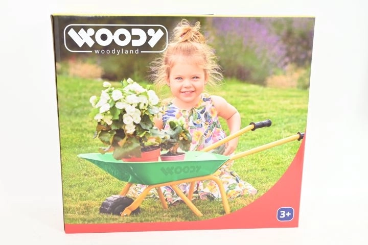 Woodyland kovinski zeleni samokolnica za otroke