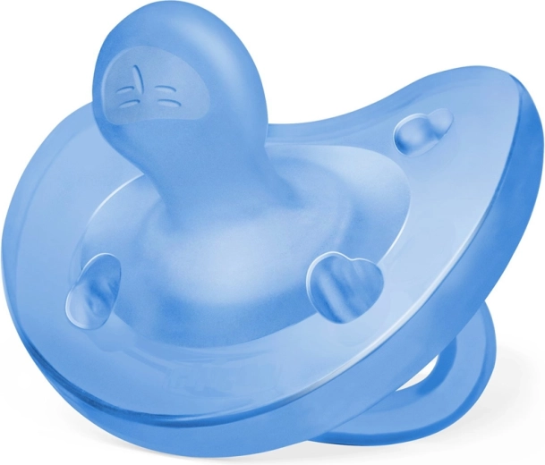 Chicco Physio Soft popolnoma silikonska duda za fantke 6–16 mesecev, 1 kos