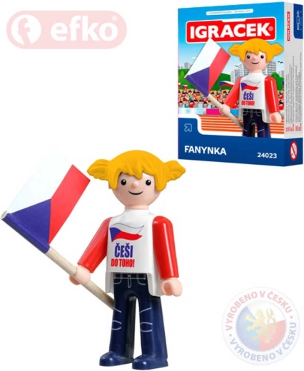 Igráček hokejska navijačica – figurica 7,5 cm v škatlici