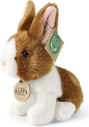 Rappa plišasti belo-črni zajec, sedeči, 16 cm