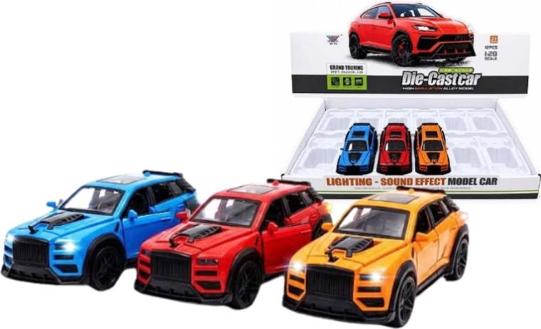Off-road car HX266 with 3 wheels, light and sound effects, 19 cm