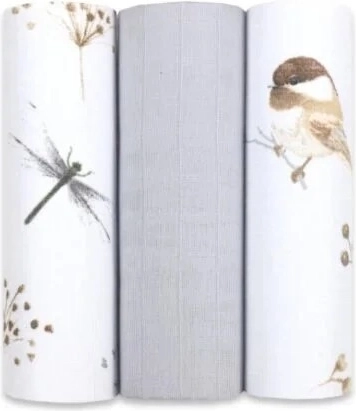 NANNA muslinaste plenice Birds – 3 kosi
