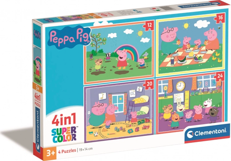 Clementoni Puzzle Pujsa Pepa 4v1