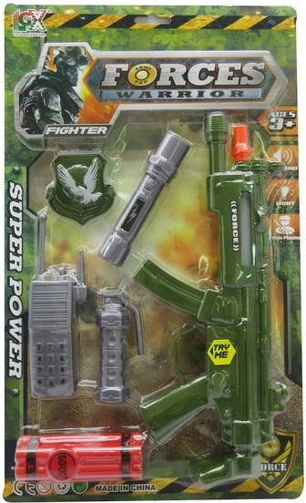 Vojaki set za otroke 30 cm s svetlobnimi in zvočnimi učinki